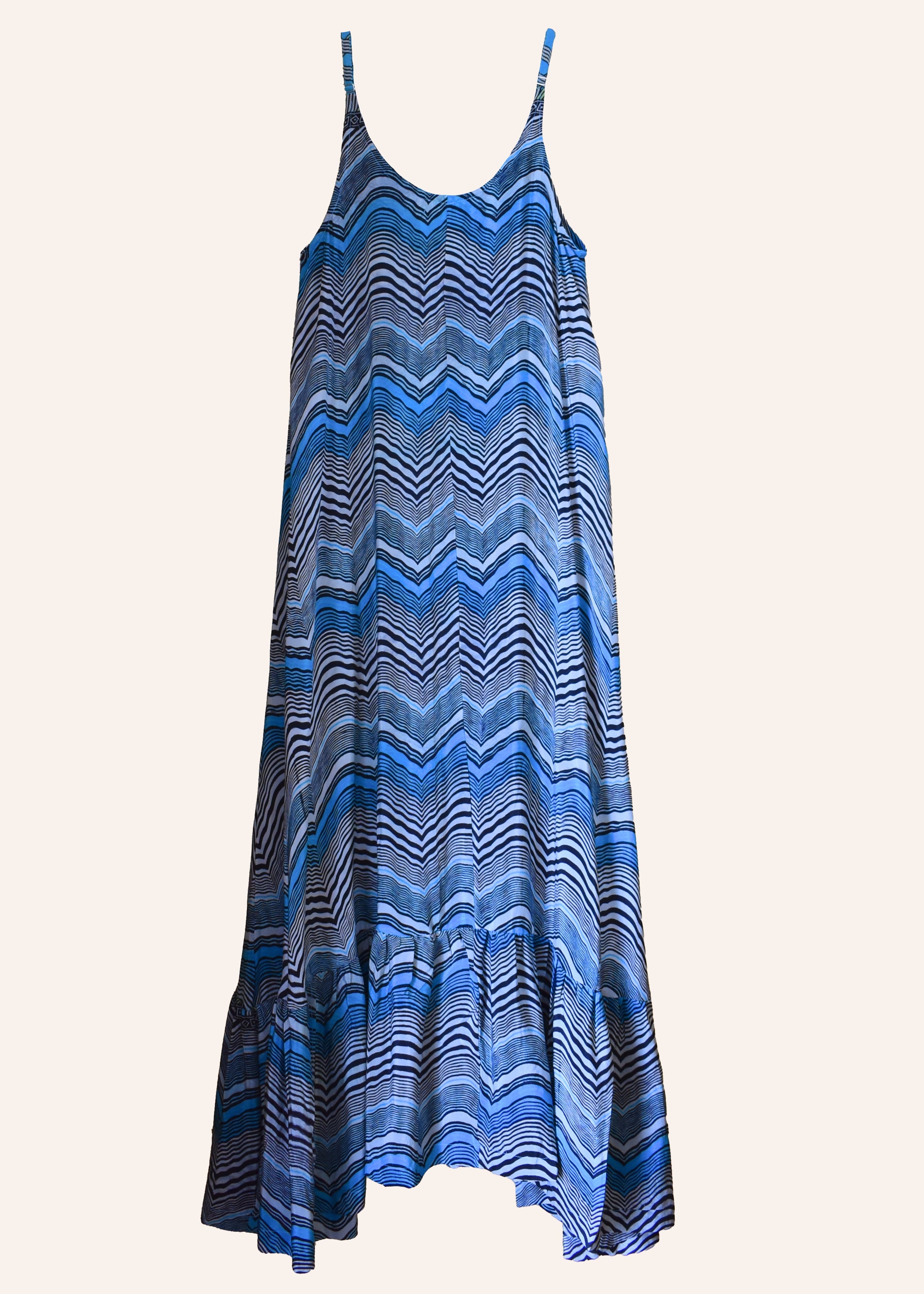 Eustoma Silk Crepe Swing Maxi Dress ~  Dusk S