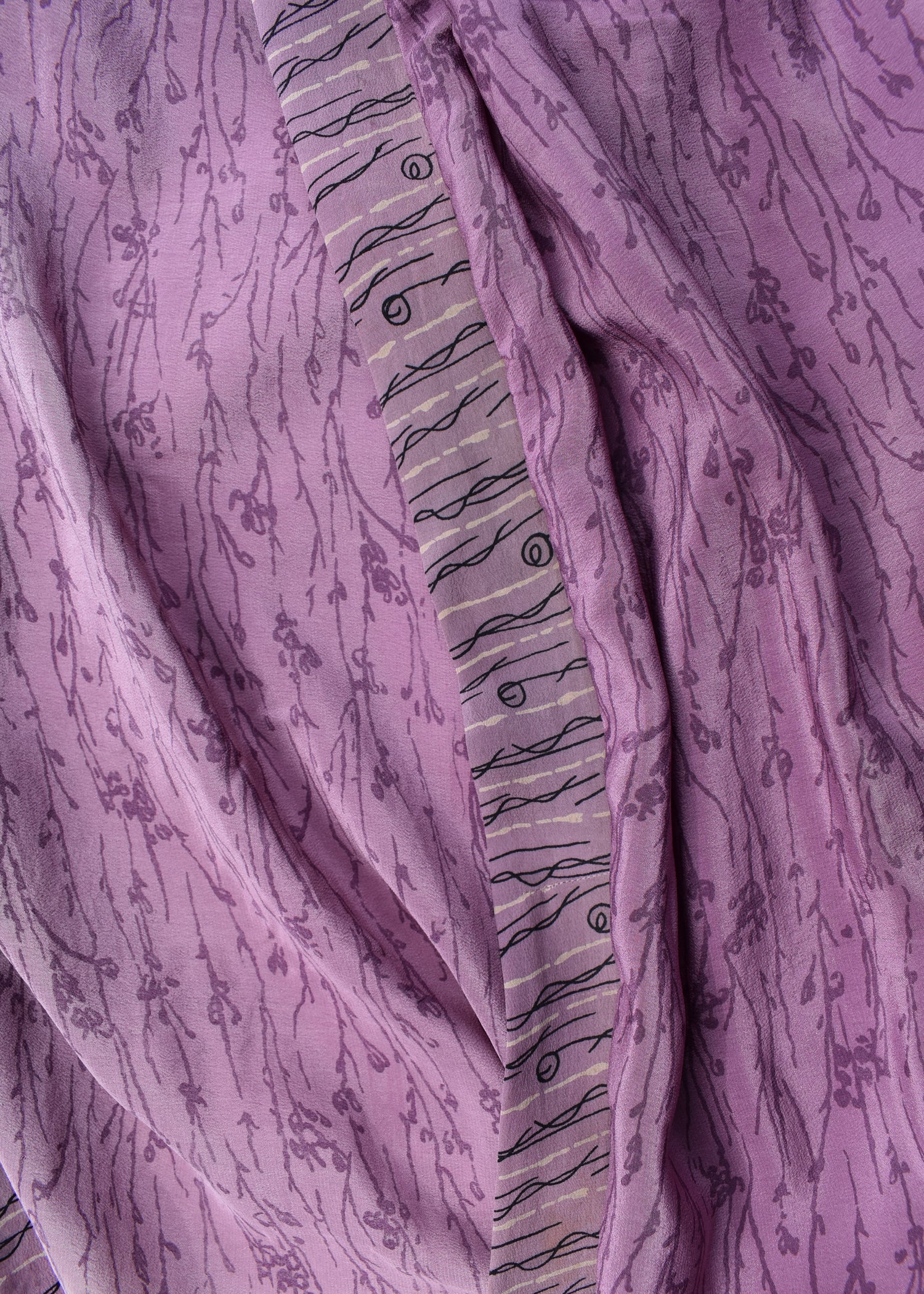 Pilea Silk Crepe Wrap Kimono Top ~ Mauve S/M