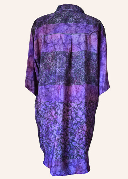 Astralagus Silk Crepe Oversized Shirt ~ Majesty