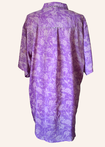 Astralagus Silk Crepe Oversized Shirt ~ Haze