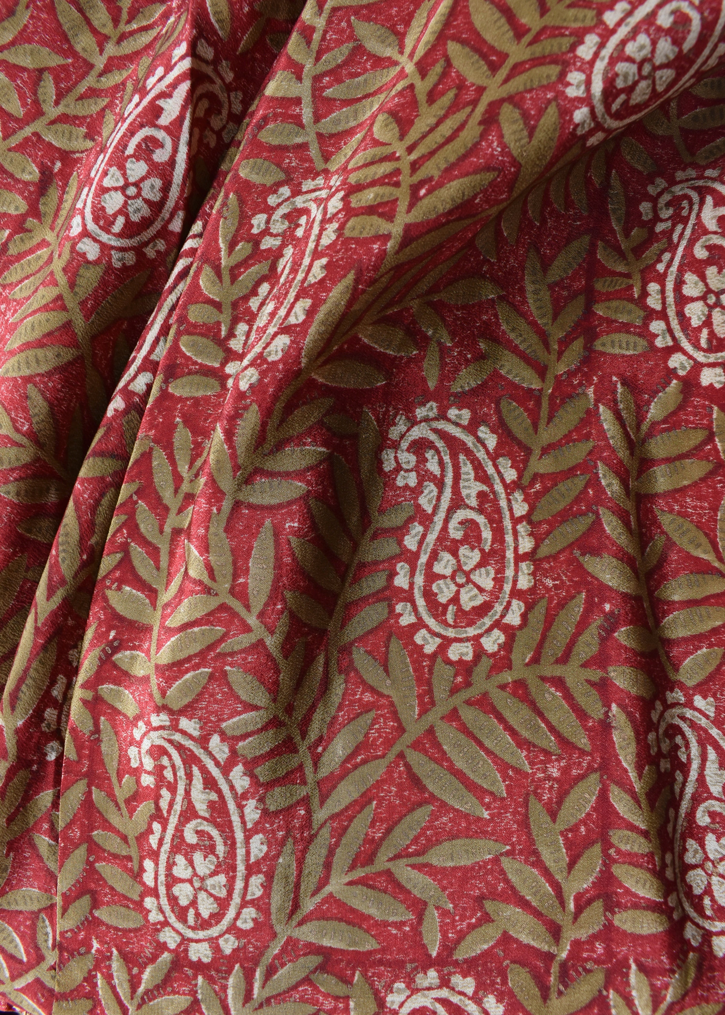 Eustoma Silk Crepe Swing Maxi Dress ~ Rumba XS