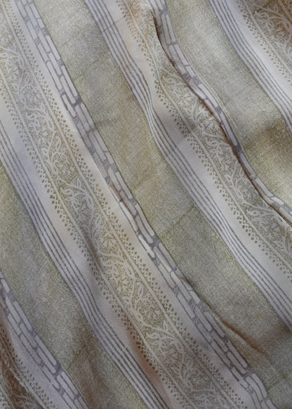 Eustoma Silk Crepe Swing Maxi Dress ~ Arctic M