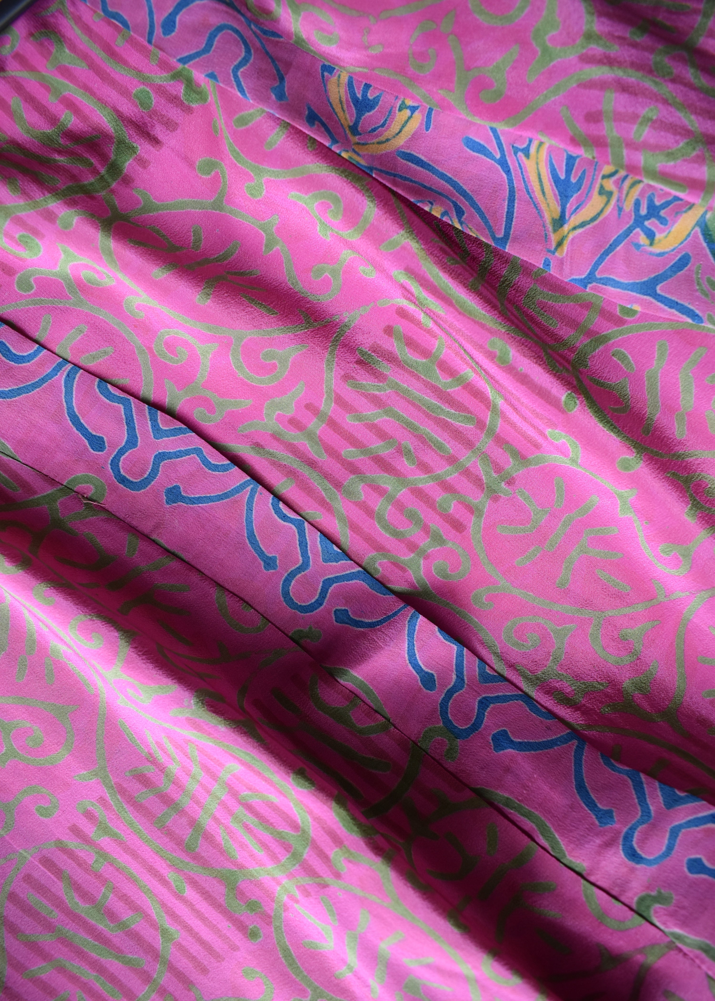 Pilea Silk Crepe Wrap Kimono Top ~ Carmine L/XL