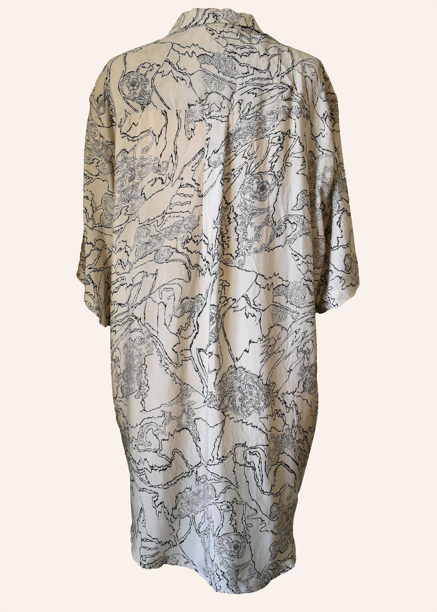 Astralagus Silk Crepe Oversized Shirt ~ Opal