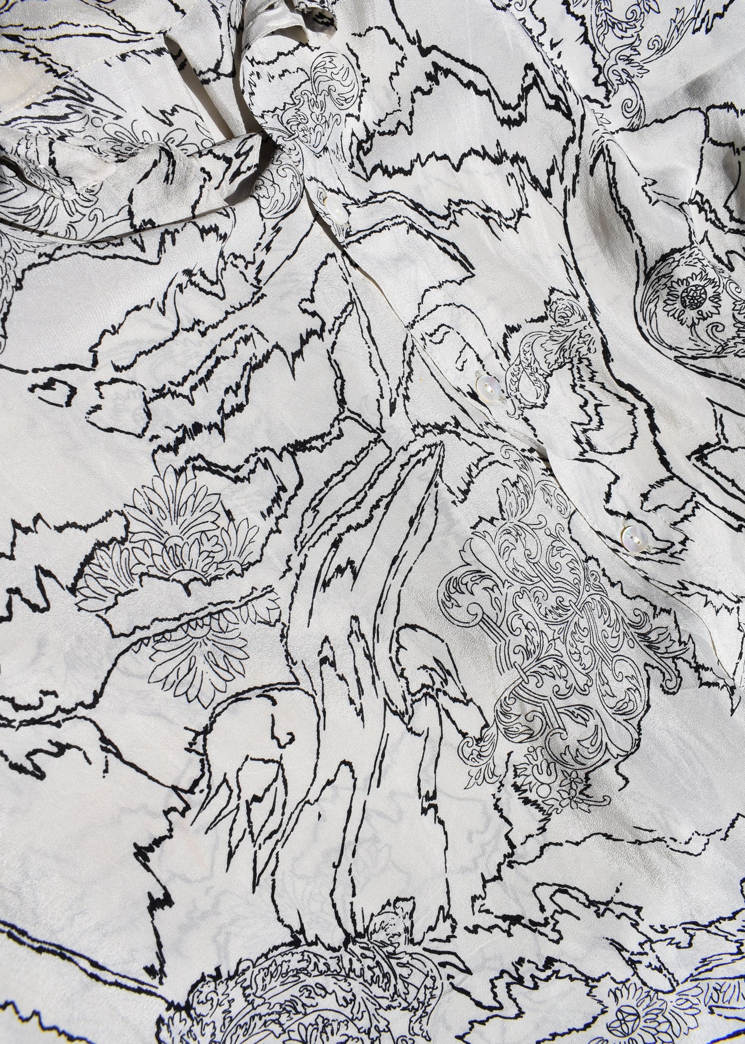 Astralagus Silk Crepe Oversized Shirt ~ Opal