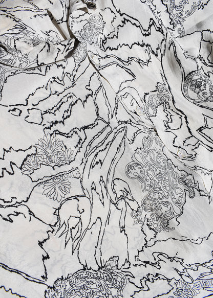 Astralagus Silk Crepe Oversized Shirt ~ Opal