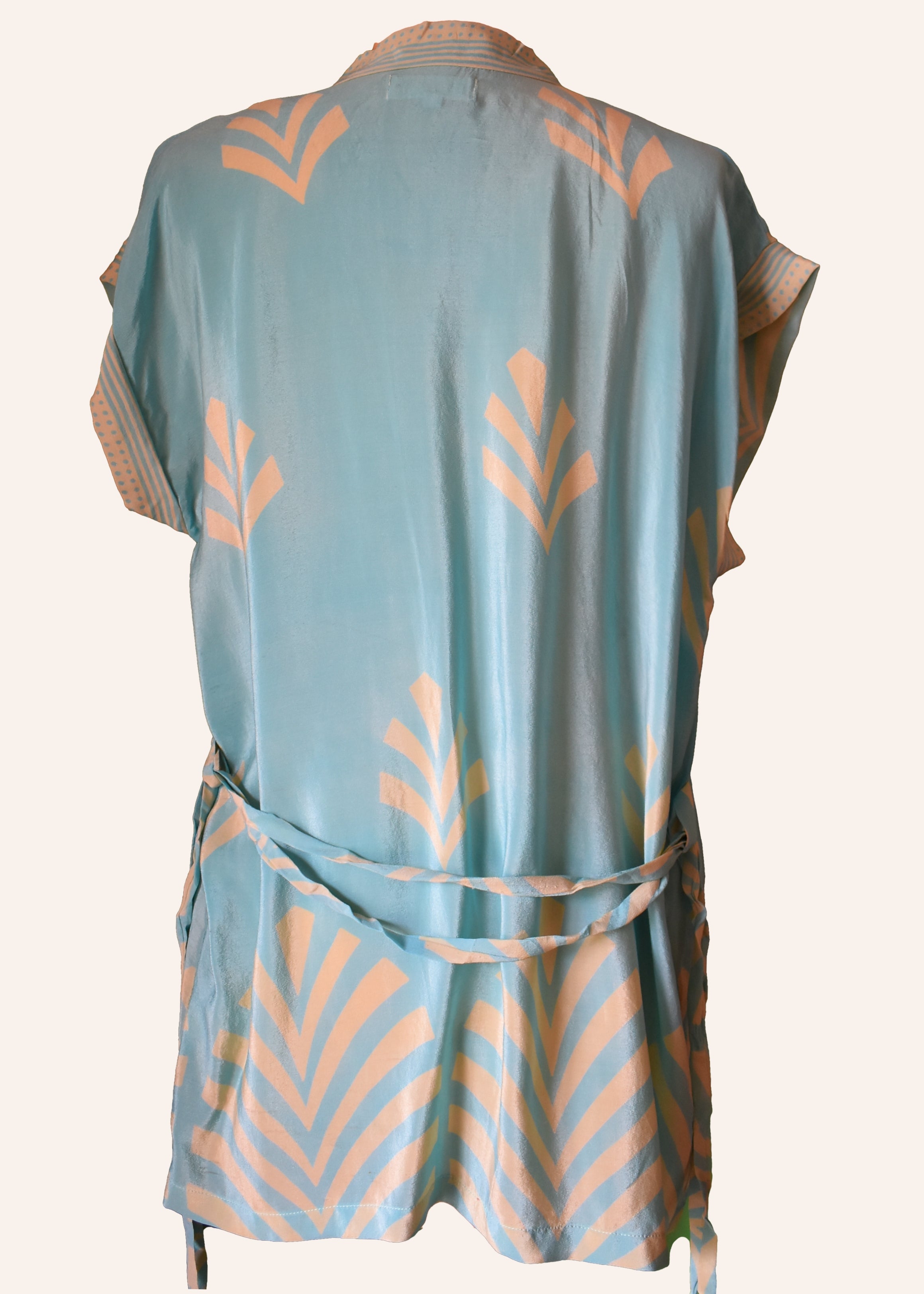 Pilea Silk Crepe Wrap Kimono Top ~ Petit S/M