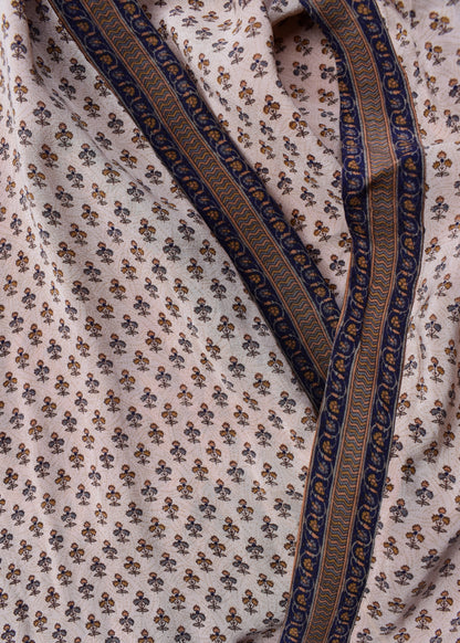 Pilea Silk Crepe Wrap Kimono Top ~ Angora S/M