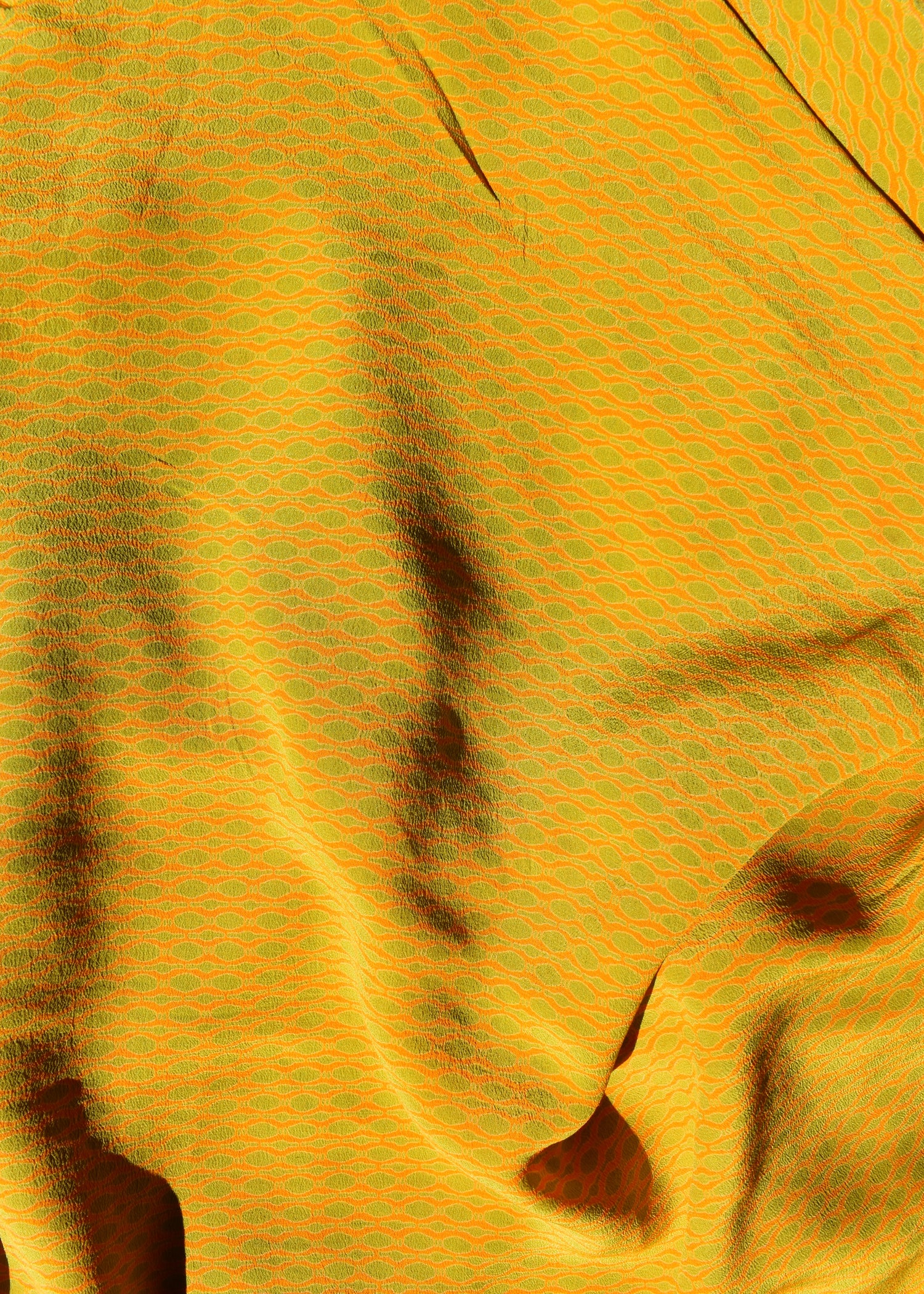 Eustoma Silk Crepe Swing Maxi Dress ~ Snake Eye L