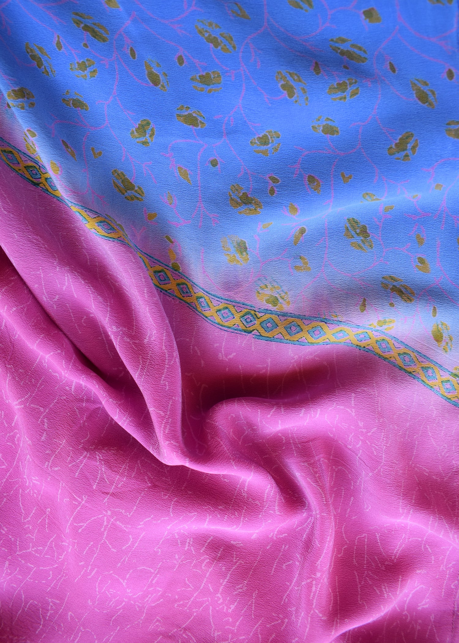 Eustoma Silk Crepe Swing Maxi Dress ~ Jewel M