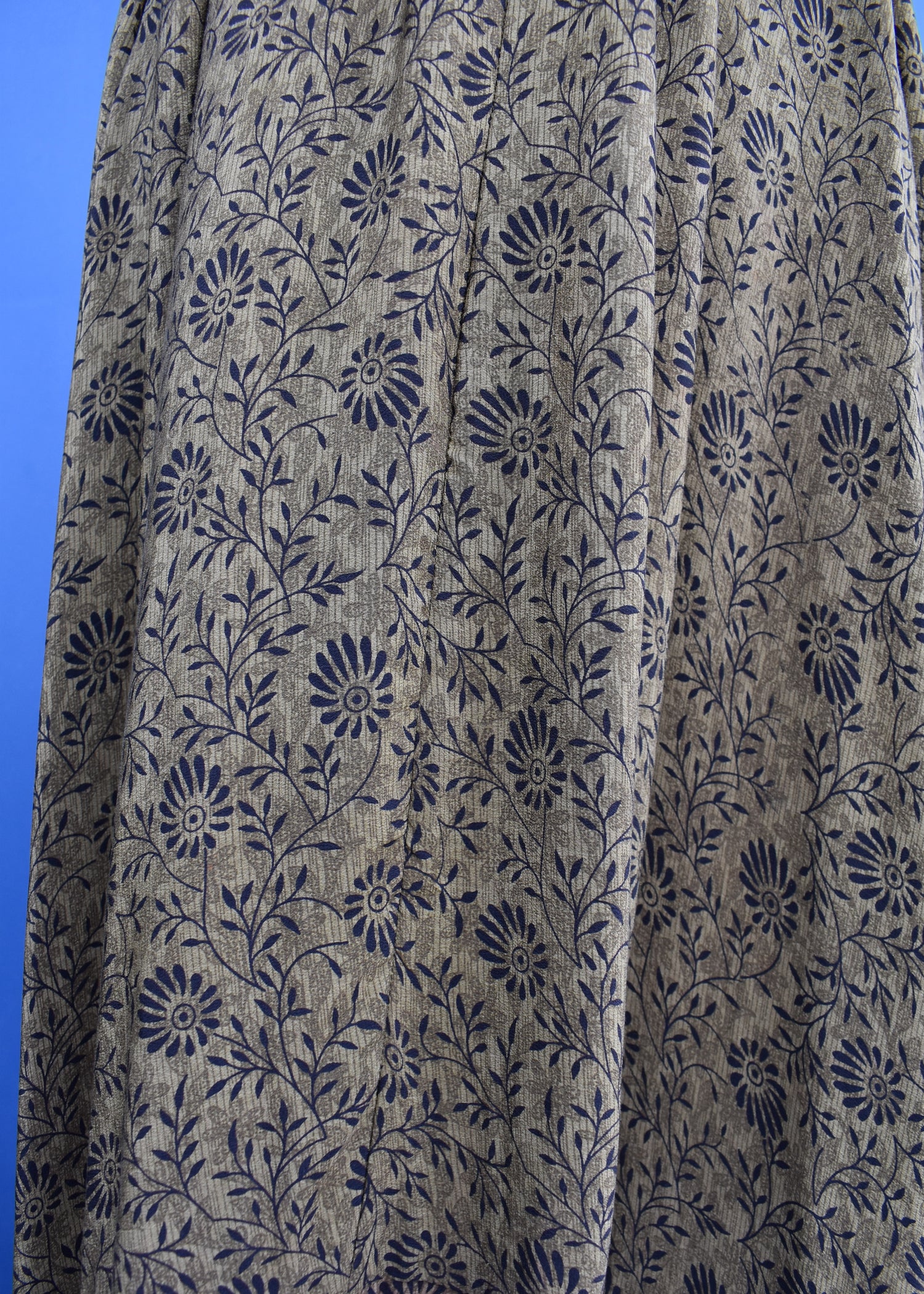 Eustoma Silk Crepe Swing Maxi Dress ~ Duffel L