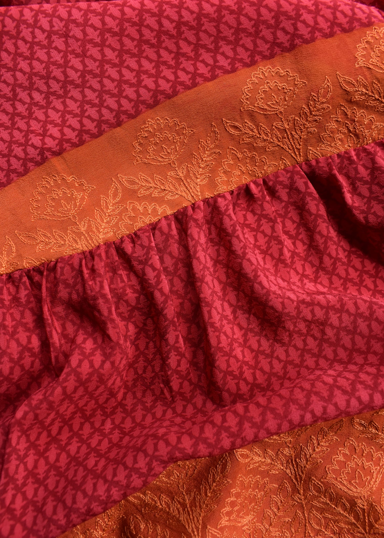 Eustoma Silk Crepe Swing Maxi Dress ~ Haute XS