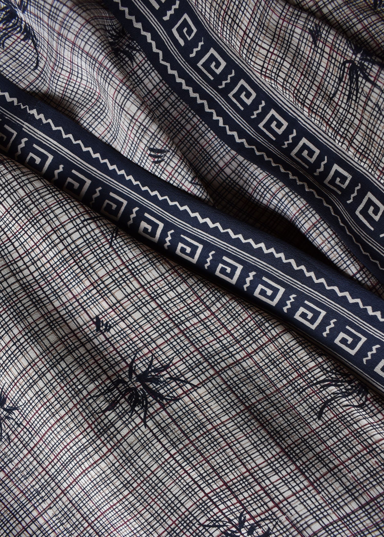 Pilea Silk Crepe Wrap Kimono Top ~ Roasted L/XL