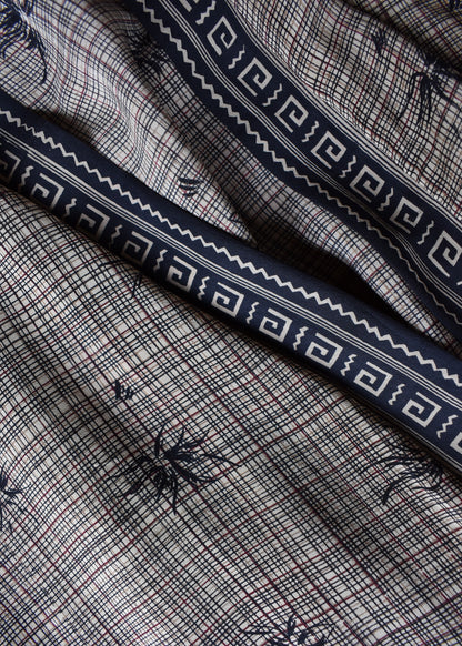 Pilea Silk Crepe Wrap Kimono Top ~ Roasted L/XL