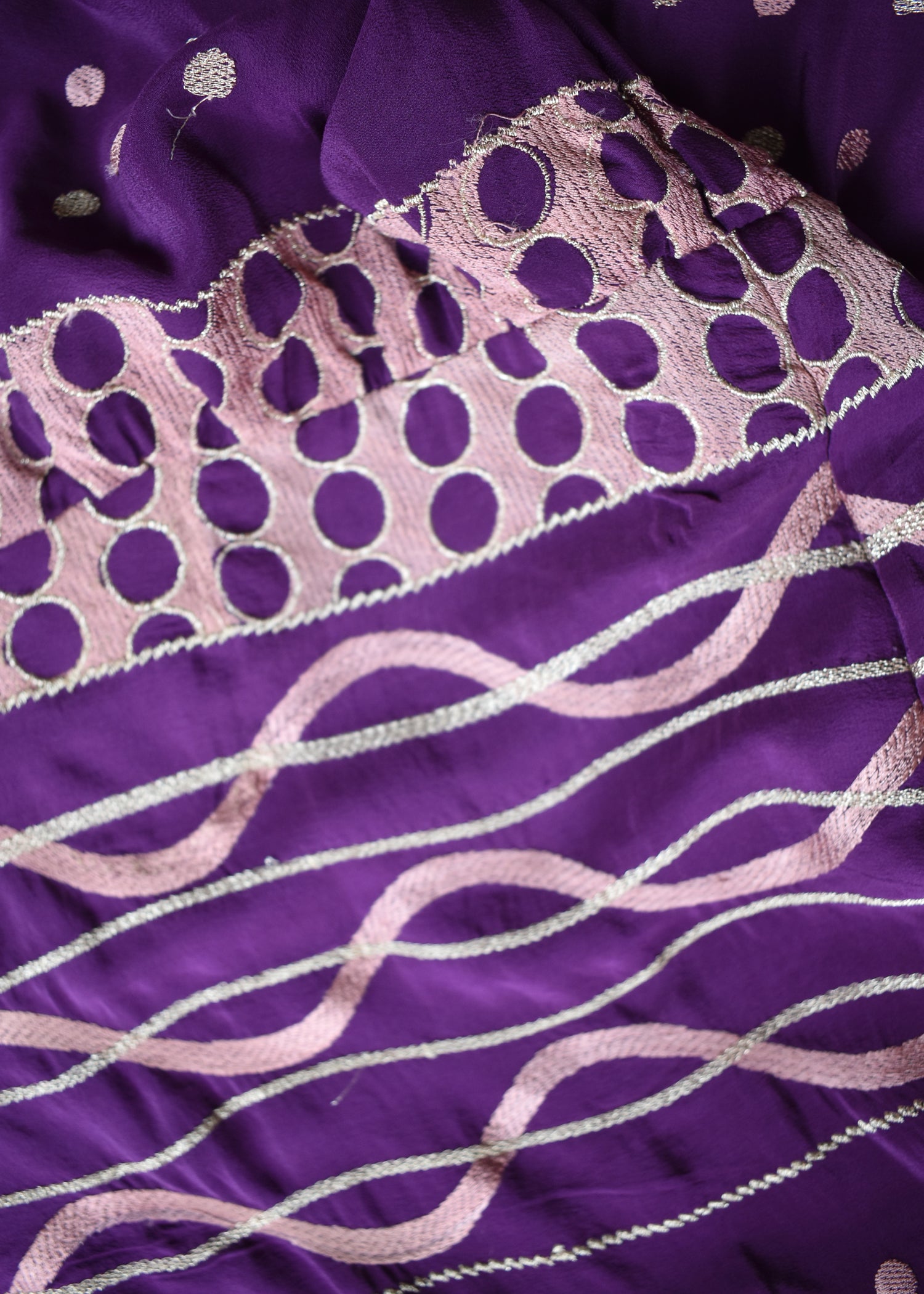 Eustoma Silk Crepe Swing Maxi Dress ~  Amaranth S