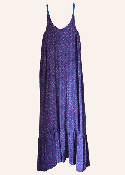 Eustoma Silk Crepe Swing Maxi Dress ~ Tulipwood XS