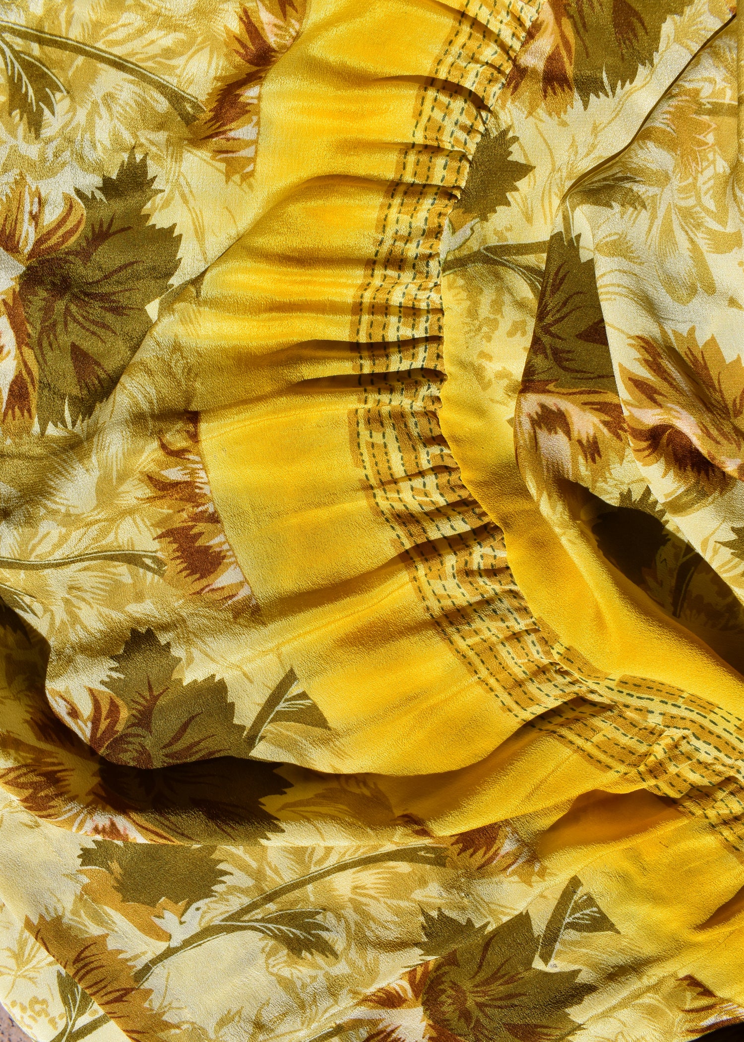 Eustoma Silk Crepe Swing Maxi Dress ~ Frankie L