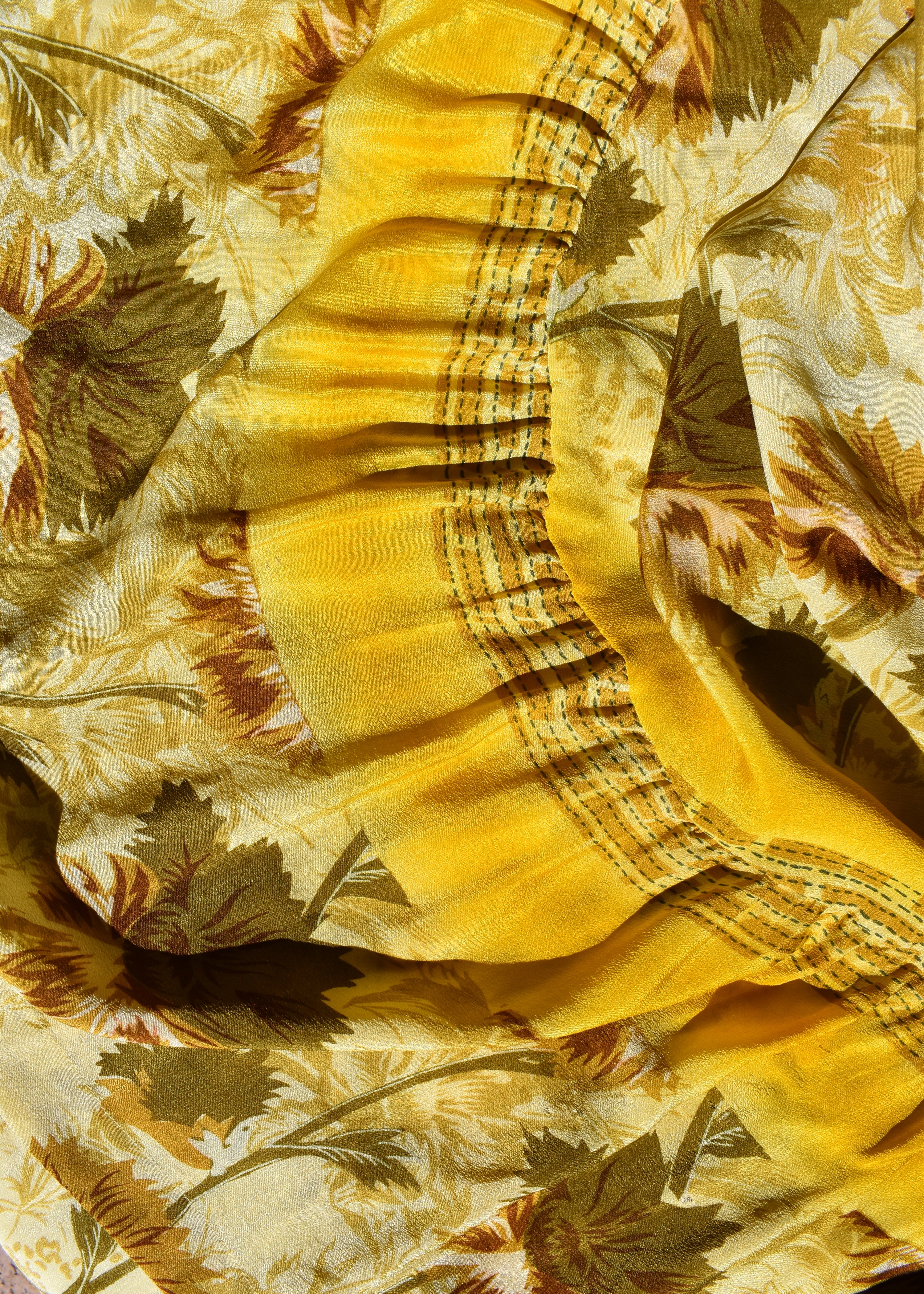 Eustoma Silk Crepe Swing Maxi Dress ~ Frankie L