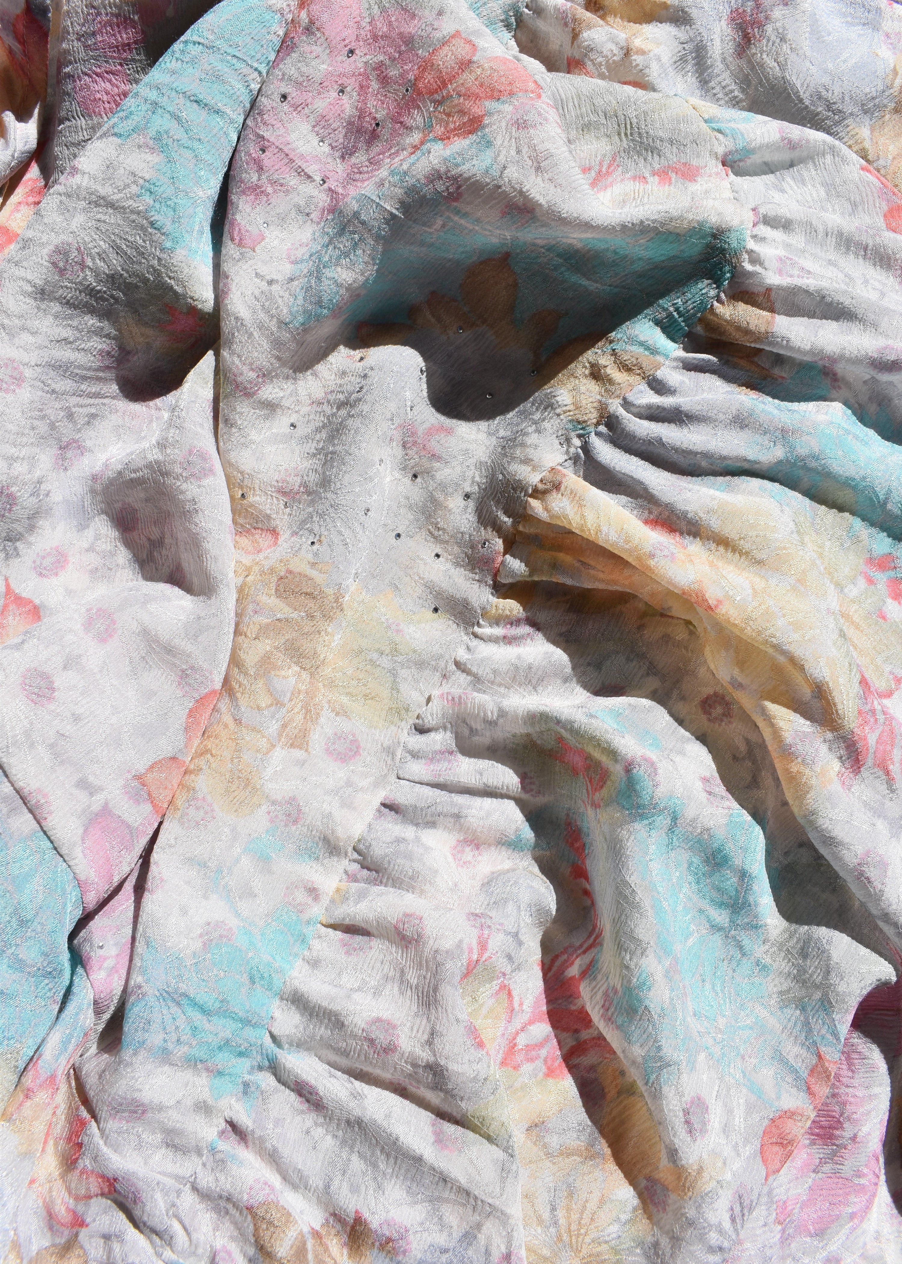 Eustoma Silk Crepe Swing Maxi Dress ~ Laurel L