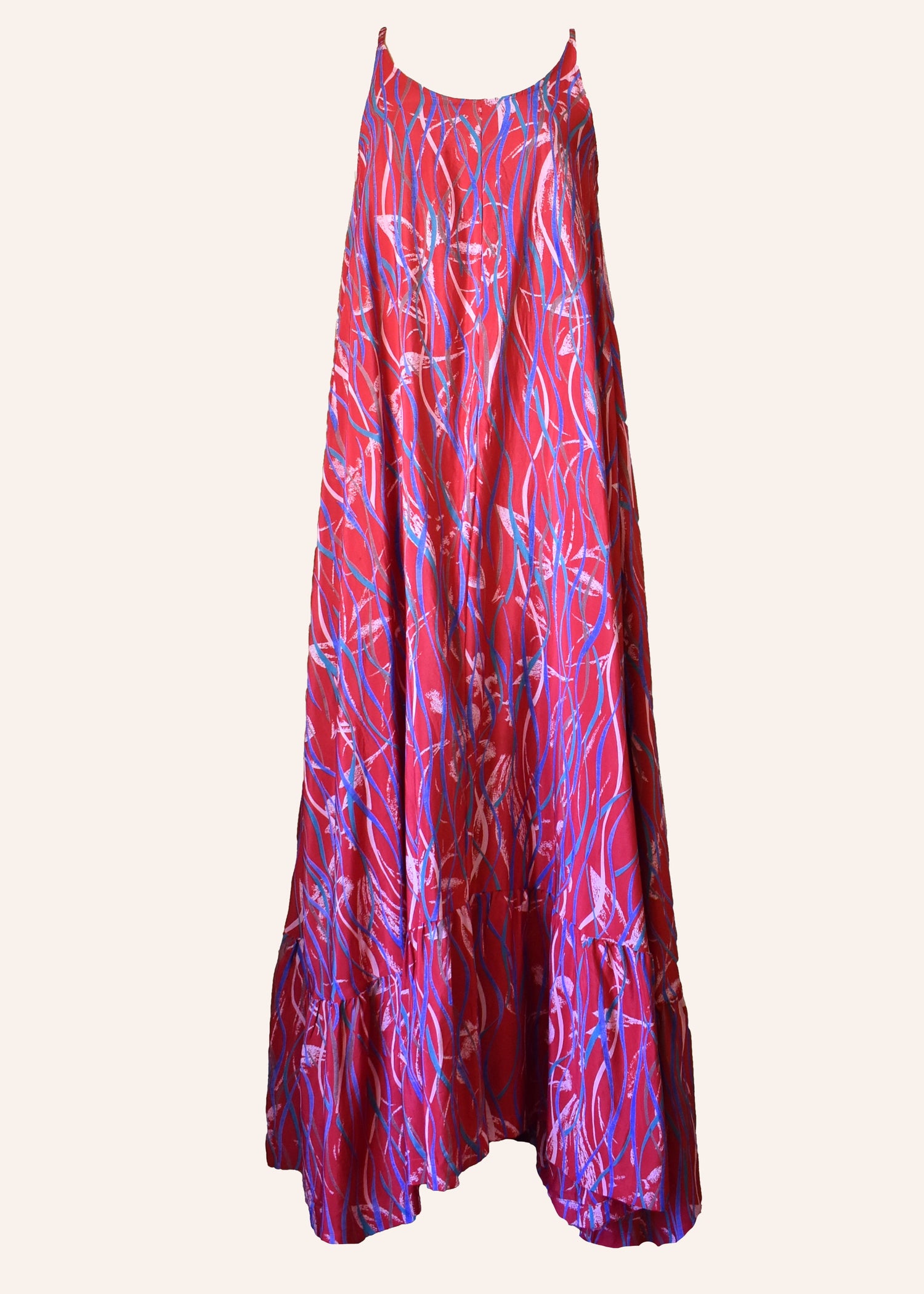 Eustoma Silk Crepe Swing Maxi Dress ~ Dubarry M