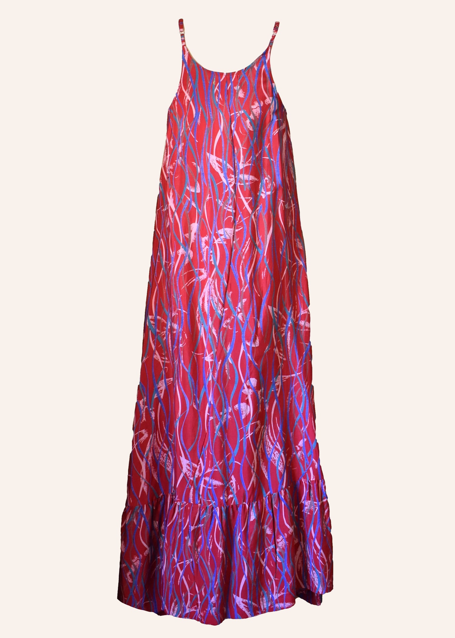 Eustoma Silk Crepe Swing Maxi Dress ~ Dubarry M