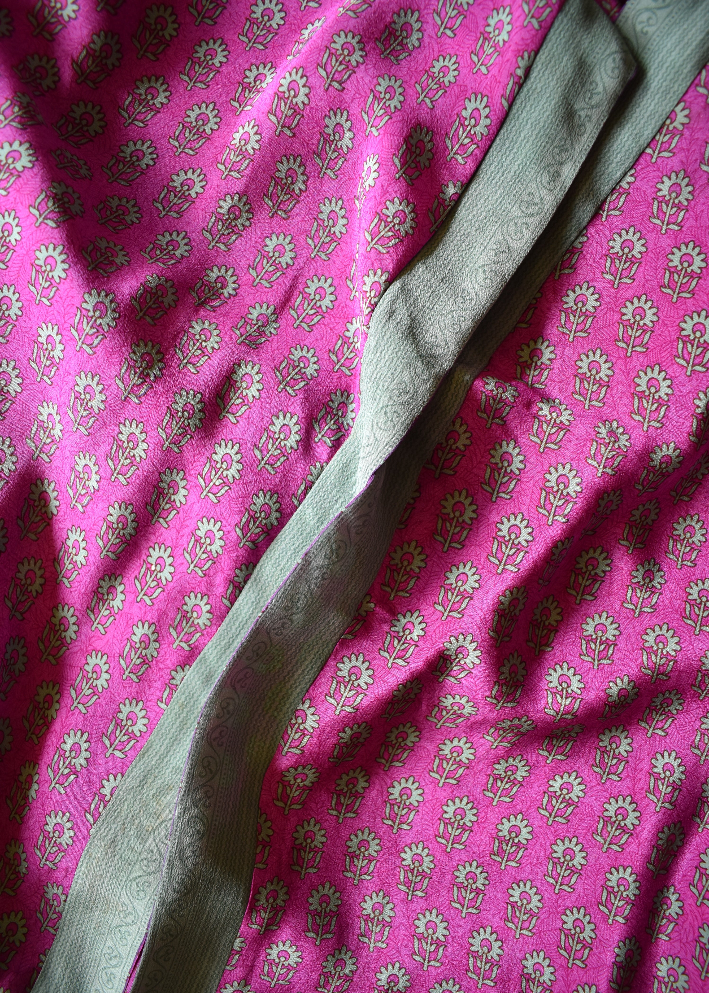 Pilea Silk Crepe Wrap Kimono Top ~ Vivacious S/M