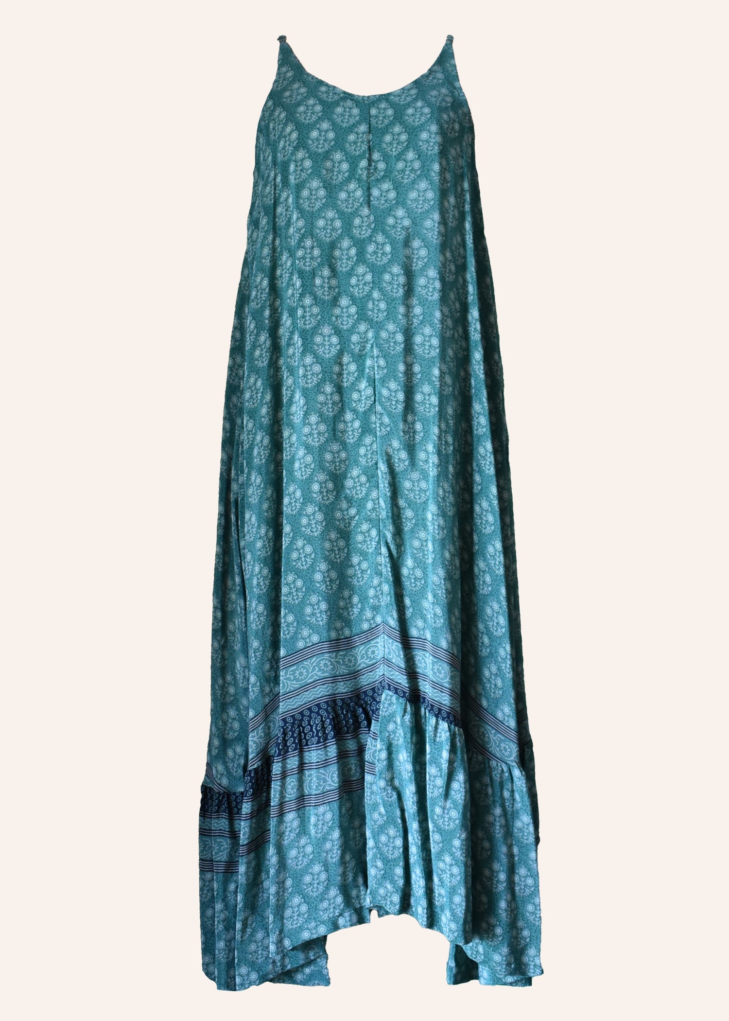 Eustoma Silk Crepe Swing Maxi Dress ~ Fusion XL