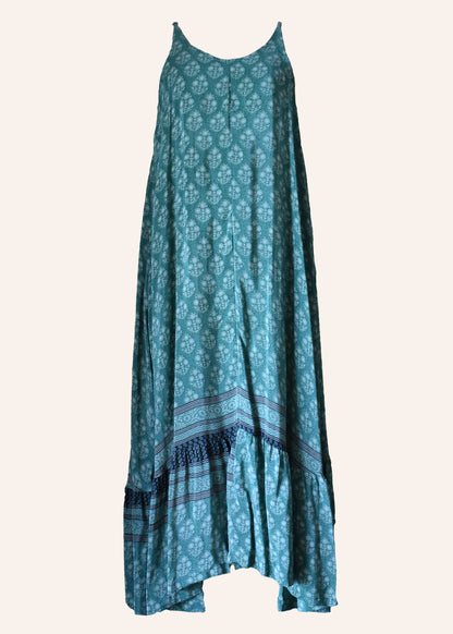 Eustoma Silk Crepe Swing Maxi Dress ~ Fusion XL