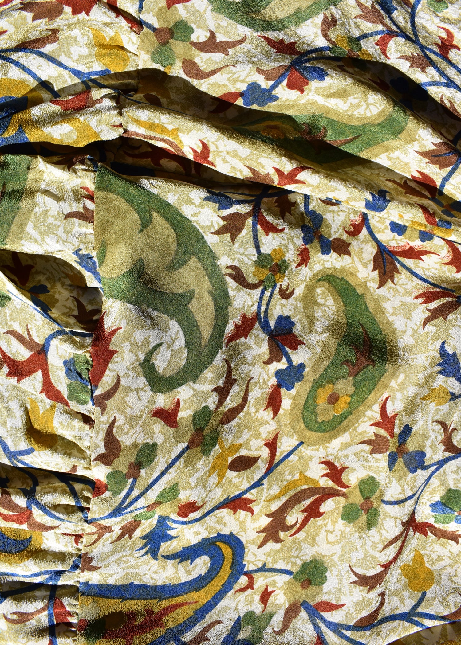 Eustoma Silk Crepe Swing Maxi Dress ~ Mexicola L