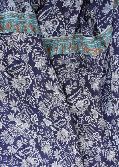 Eustoma Silk Crepe Swing Maxi Dress ~ Daphne XL