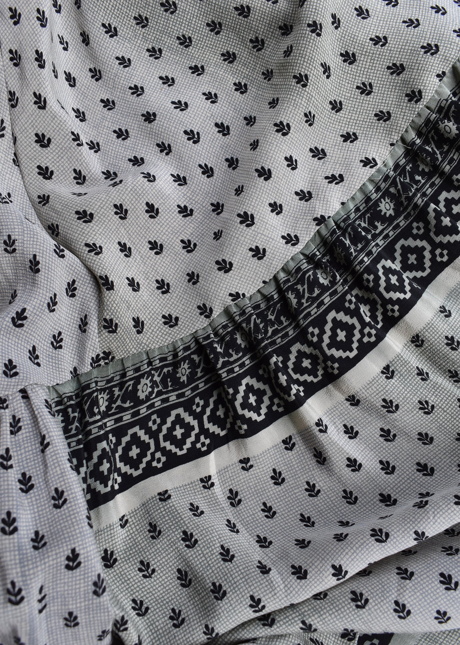 Eustoma Silk Crepe Swing Maxi Dress ~ Fjord XL