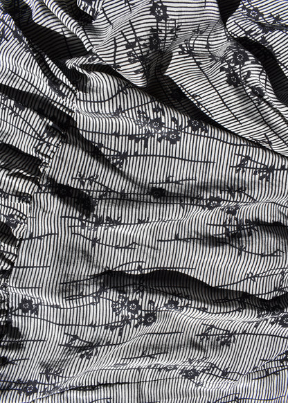 Eustoma Silk Crepe Swing Maxi Dress ~ Niagara L