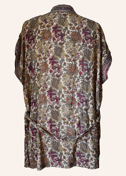 Pilea Silk Crepe Wrap Kimono Top ~ Windsor L/XL