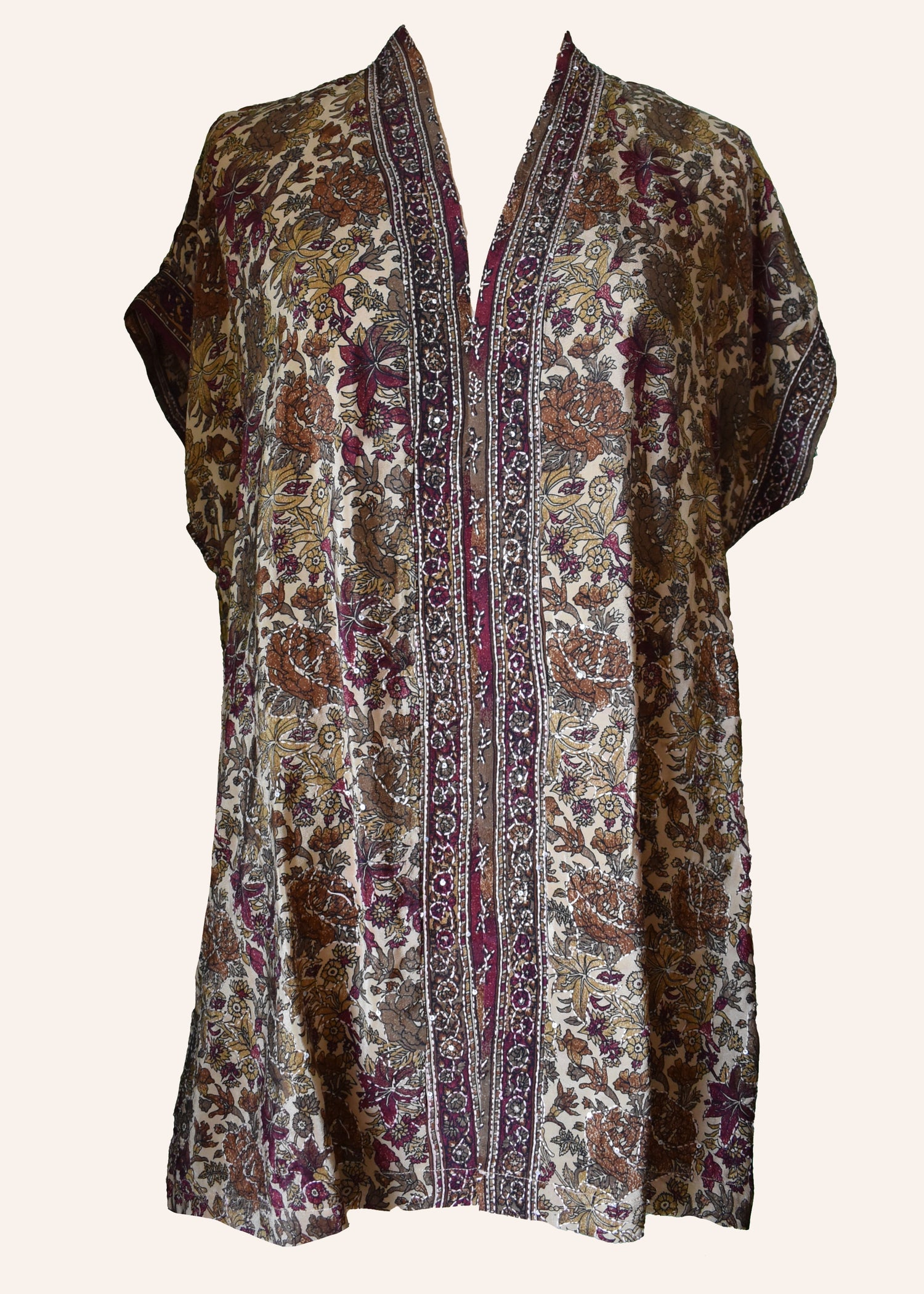 Pilea Silk Crepe Wrap Kimono Top ~ Windsor L/XL