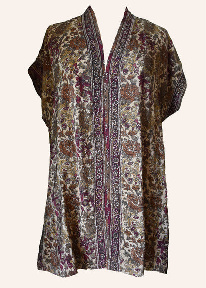 Pilea Silk Crepe Wrap Kimono Top ~ Windsor L/XL