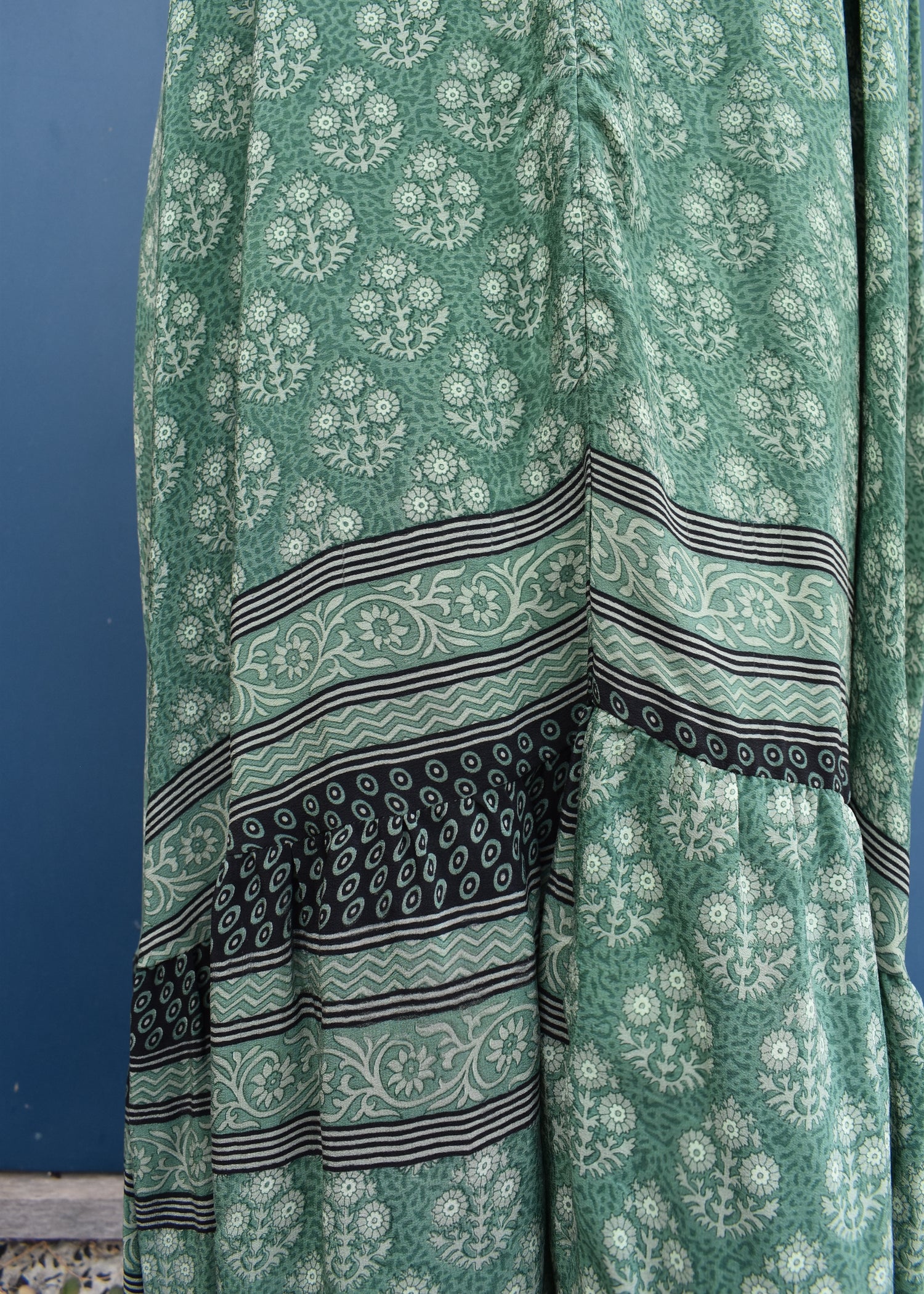 Eustoma Silk Crepe Swing Maxi Dress ~ Fusion XL