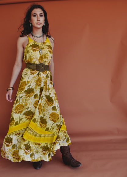 Eustoma Silk Crepe Swing Maxi Dress ~ Frankie L