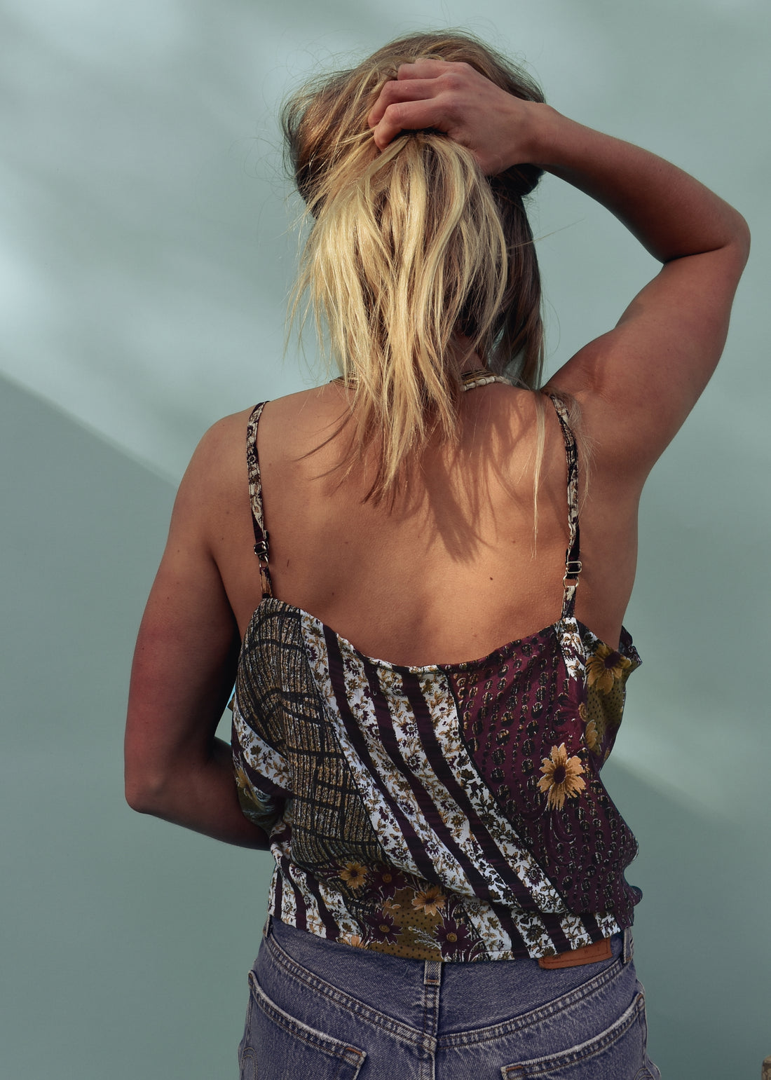 Reseda Silk Crepe Camisole Top ~ Plum XL