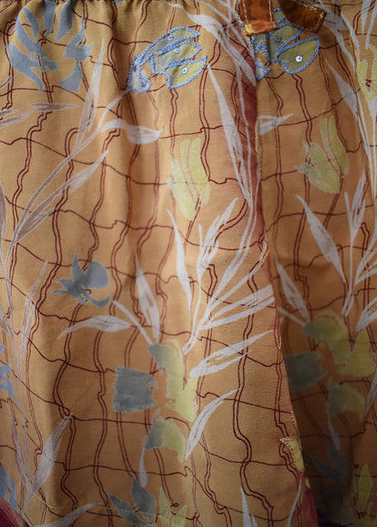 Fumaria Silk Shorts ~ Crimson S