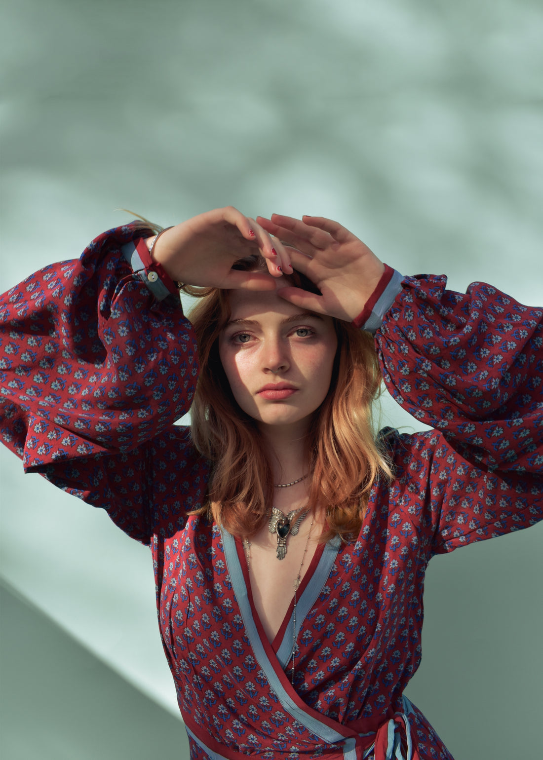 Caladium Wrap Silk Dress ~ Rubocondo M