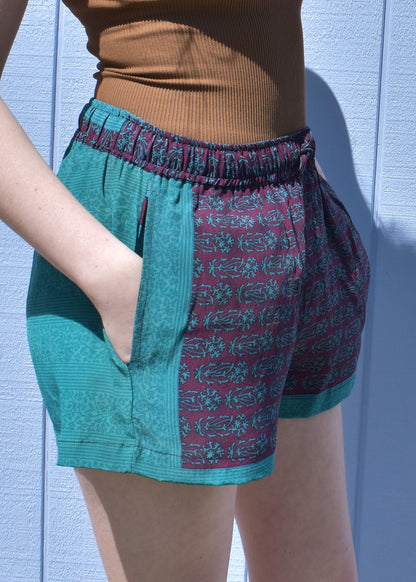 Fumaria Silk Shorts ~ Vivacious S