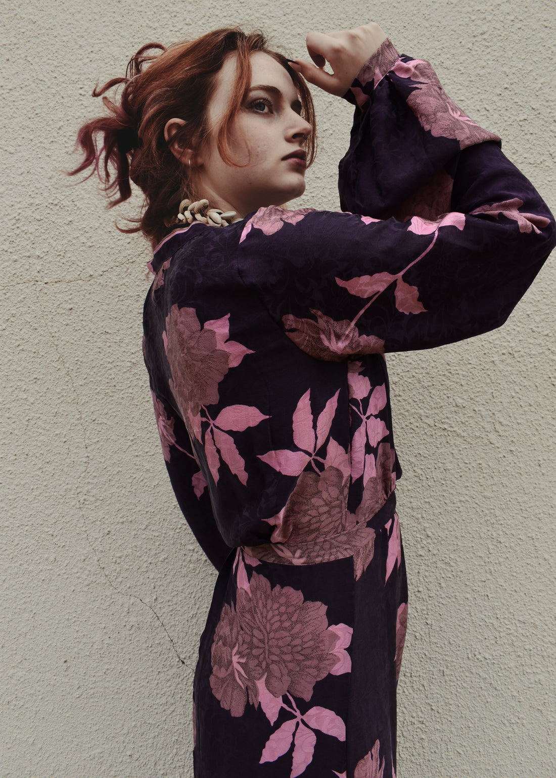 Caladium Silk Wrap Dress ~ Hortensia XS