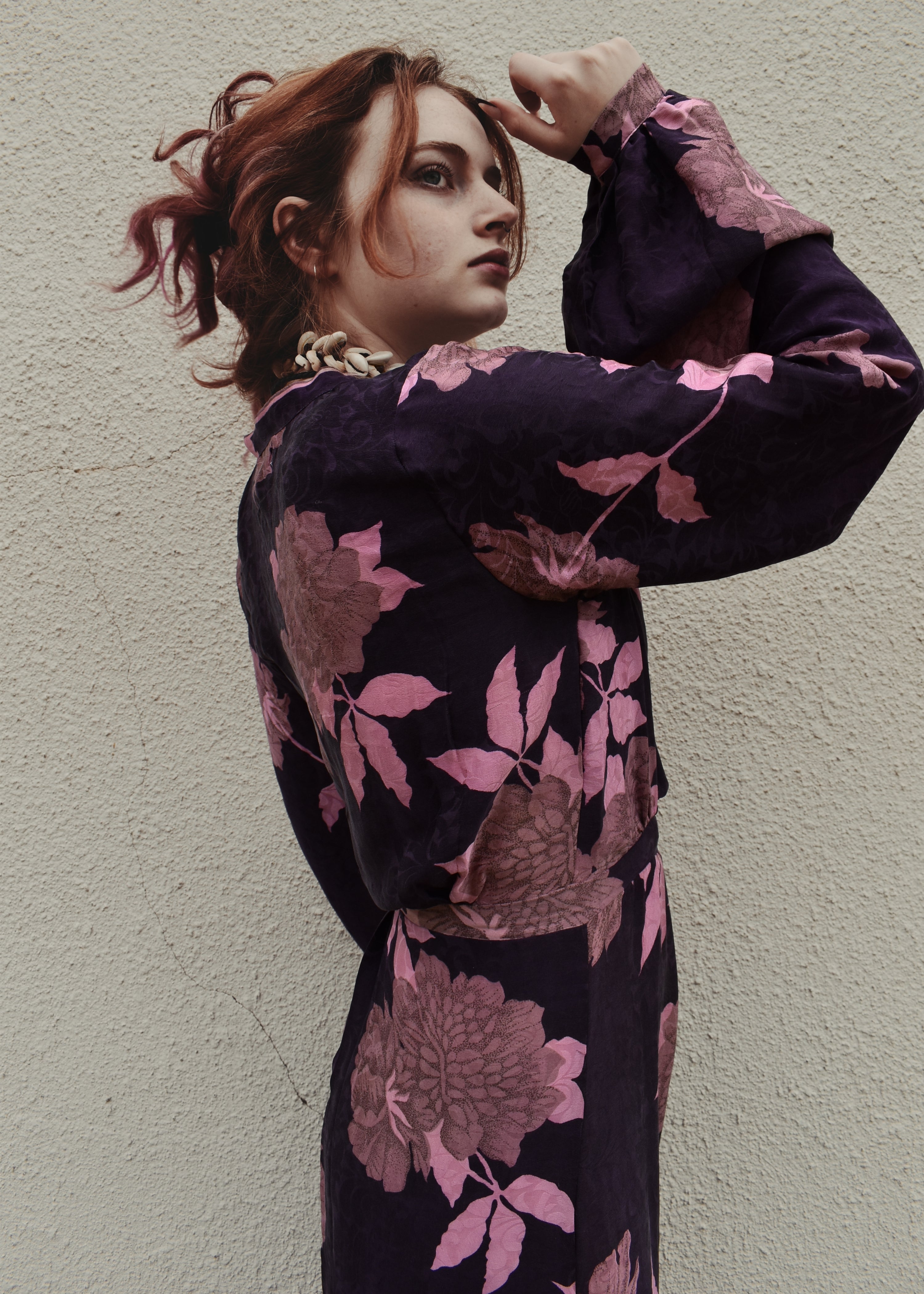 Caladium Silk Wrap Dress ~ Hortensia XS
