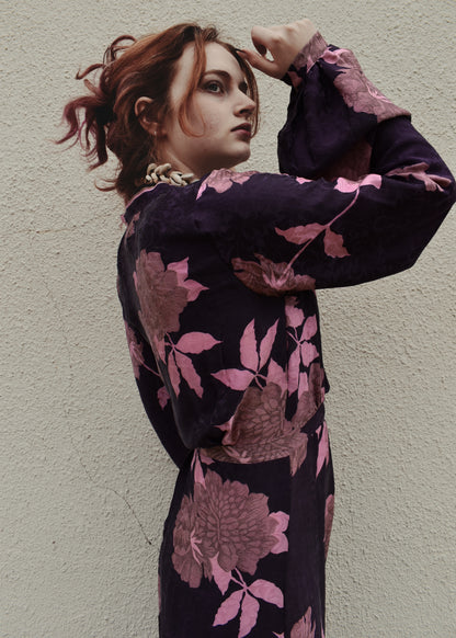 Caladium Silk Wrap Dress ~ Hortensia XS