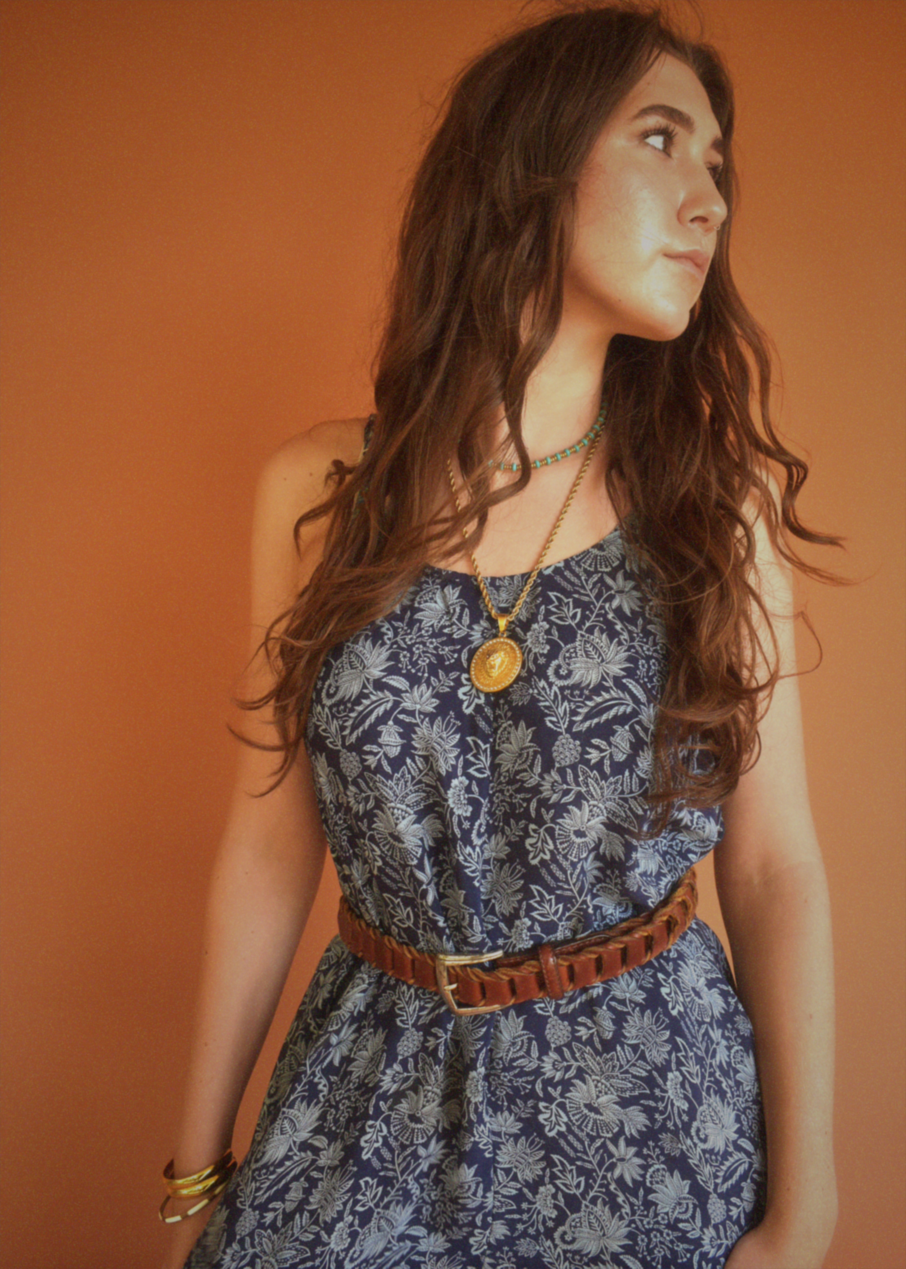 Eustoma Silk Crepe Swing Maxi Dress ~ Daphne XL