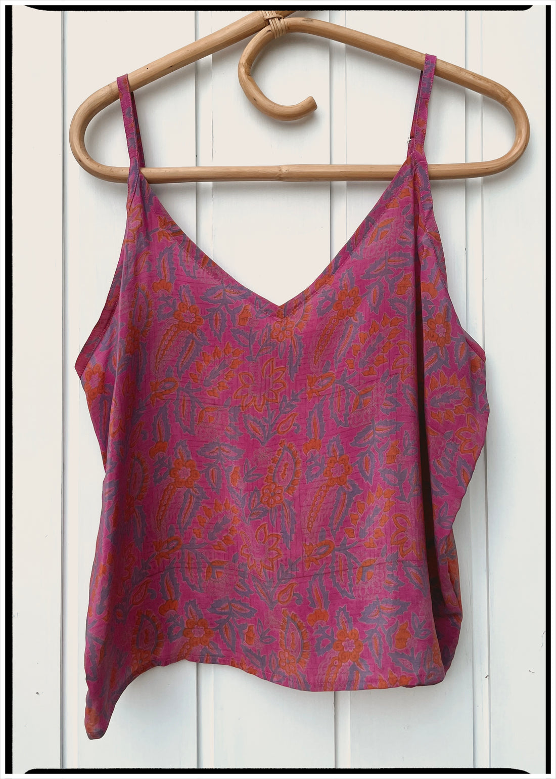 Reseda Silk Crepe Camisole Top ~ Jewel XL