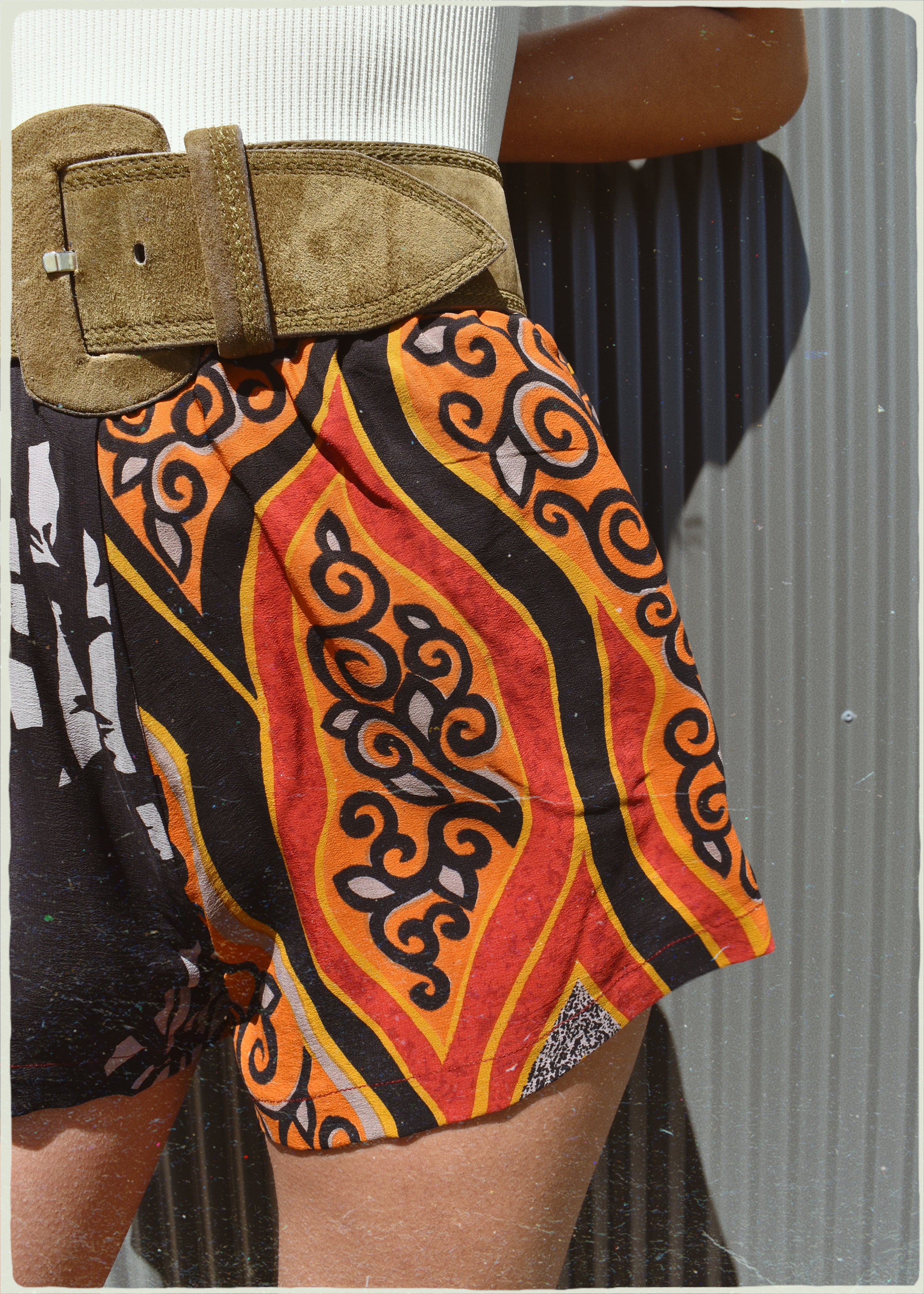 Fumaria Silk Shorts ~ Celosia S