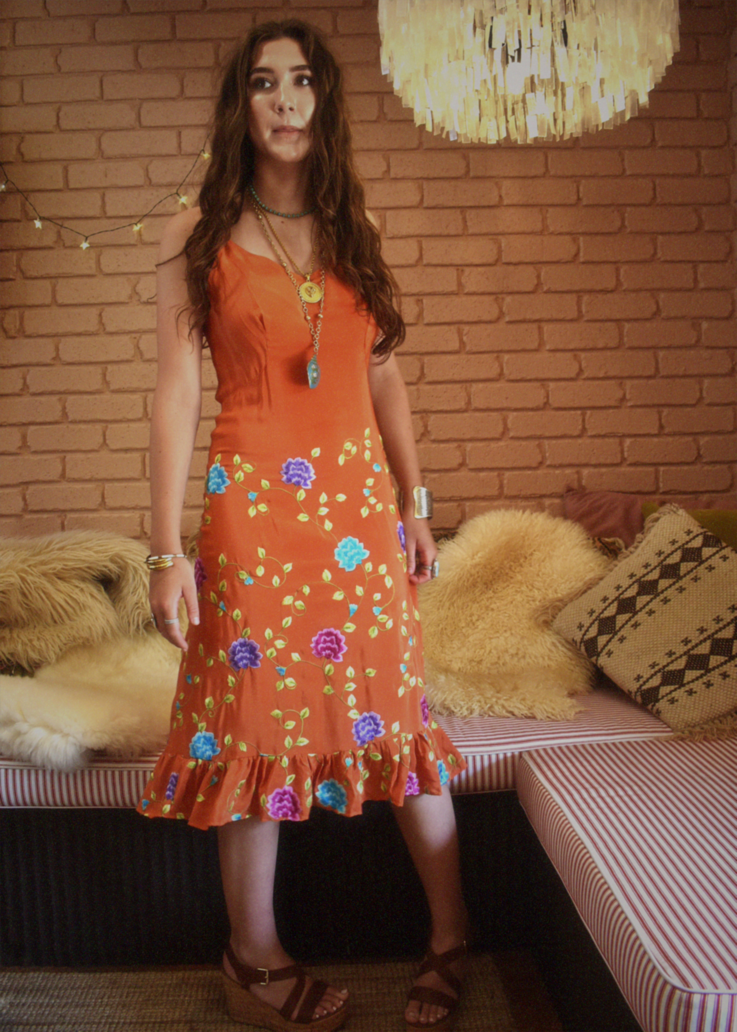 Rumex Silk Slip Dress ~ Fiesta M