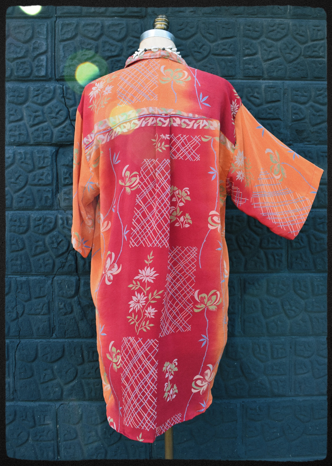 Astralagus Silk Crepe Oversized Shirt ~ Poppy