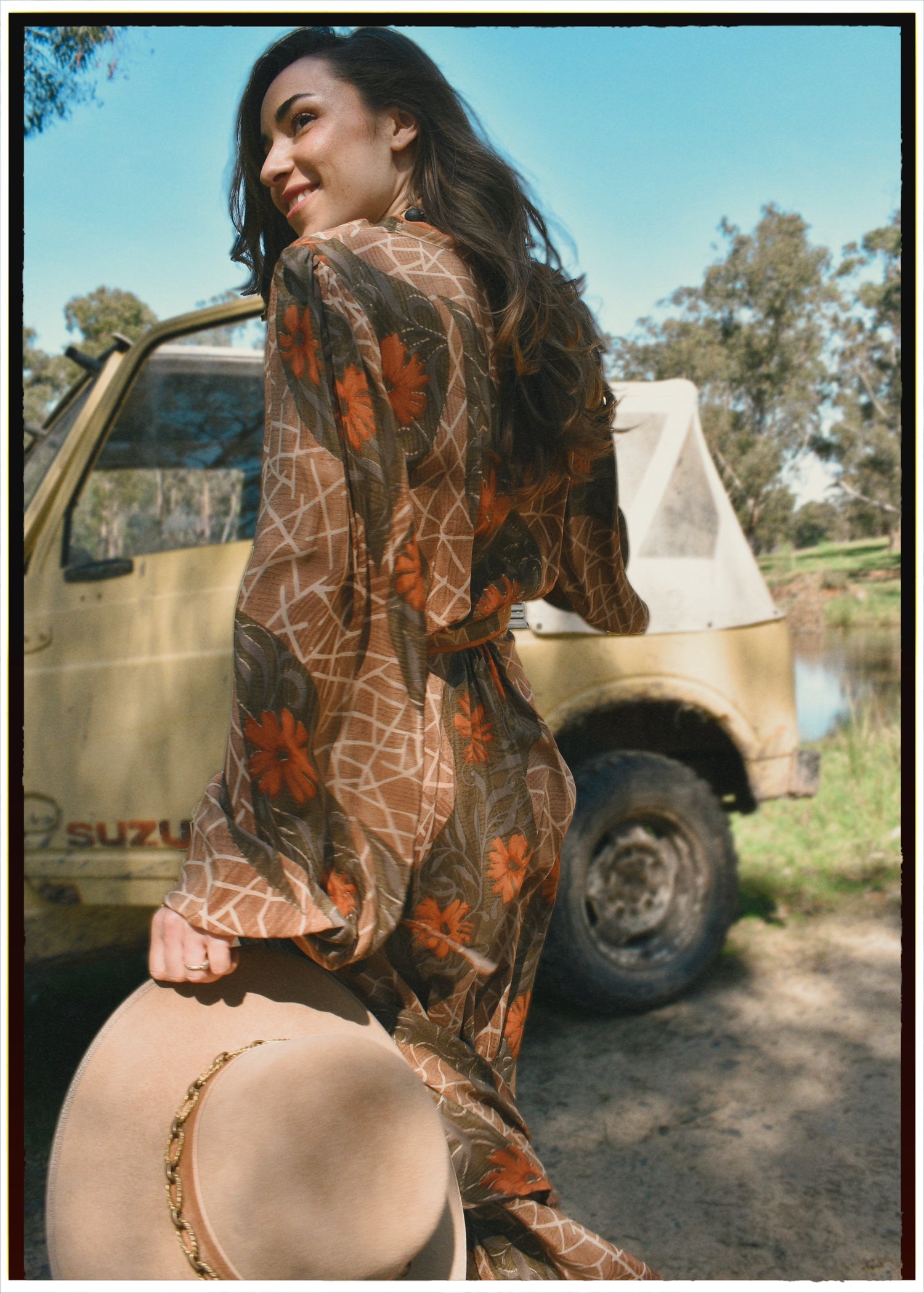 Caladium Wrap Silk Dress ~ Inca M